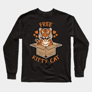 Free Kitty Cat Sometimes Bites Long Sleeve T-Shirt